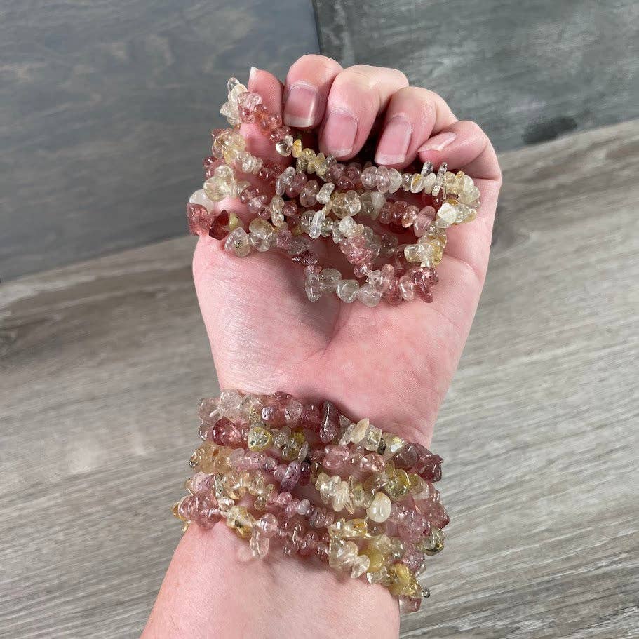 Keystone Crystals - Wholesale Beaded Bracelet - Multi-Stone Gemstone Chip Bracelets –  Wholesale Crystals4