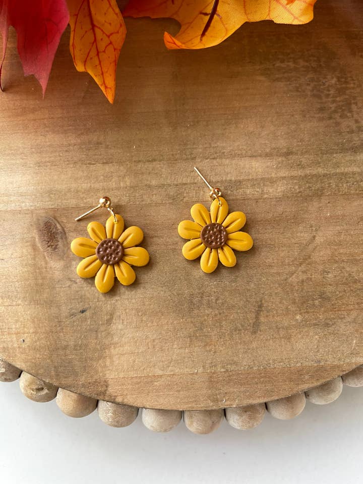 Sunflower Dangle for wholesale by Brittany Ray Designs