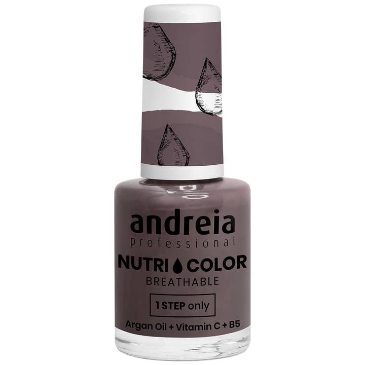 Andreia Professional NutriColor - Smalto per unghie vegano traspirante NC25 grigio scuro - 10,5 ml per la vendita all'ingrosso da parte di Andreia Professional
