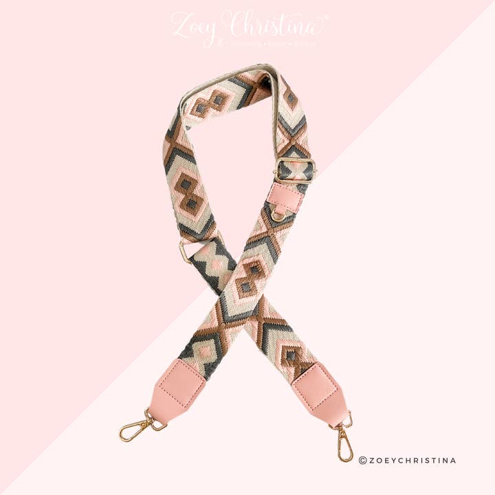 Austauschbare Taschenriemen - Stilvolles Pink-Braun-Muster für den Großhandel von Zoey Christina