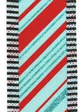 MENTA PIPERITA A STRISCE, 2,5 X 10 METRI, BLU GHIACCIO/ROSSO (Y) per la vendita all'ingrosso da parte di Waterman's Loft Inc.