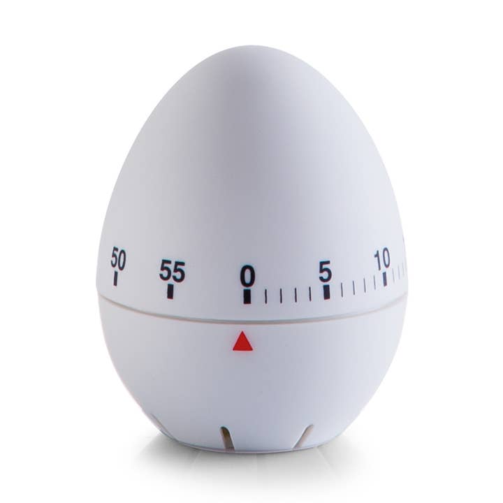 Egg timer, plastic, white for wholesale by Zeller Present