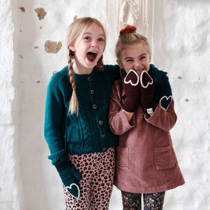 Heart Tipped Mittens - Child for wholesale by EKA