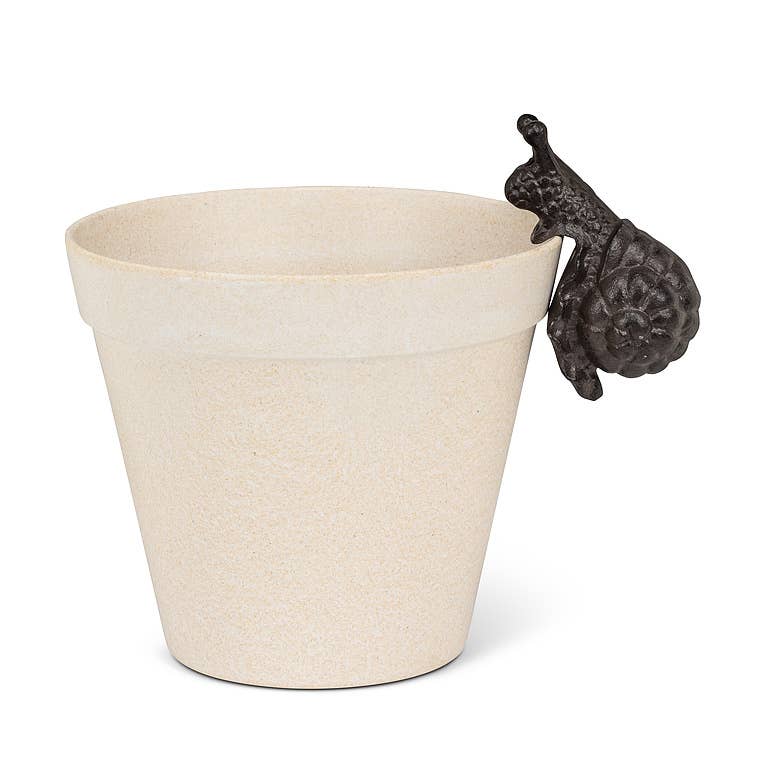 Abbott - Vente Bibelots/décorations d'extérieur - Porte-pot Escargot Grimpant-8,9 cm H0