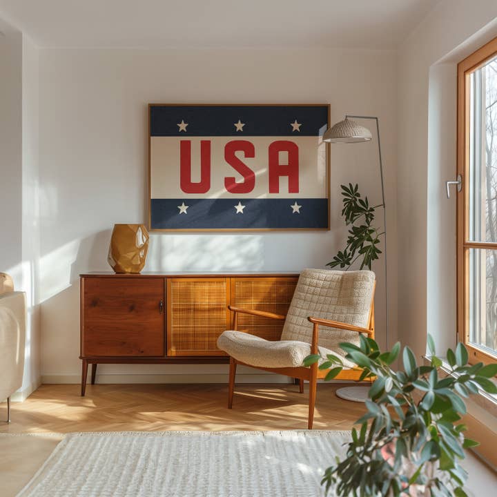 Tejas Country Club - Wholesale Art Print - USA Patriotic Typography Art Print8