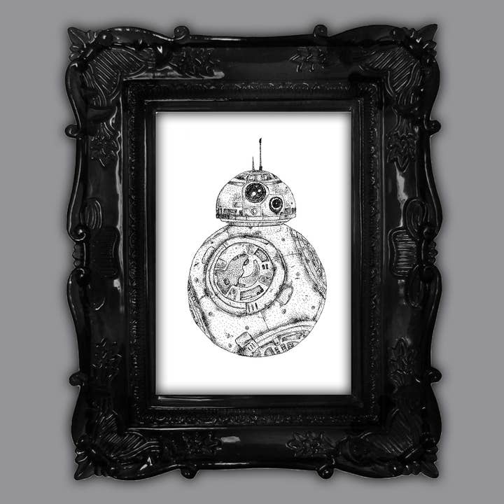 The Force Droid Dot Work Art Print for wholesale by Skaro Crafts