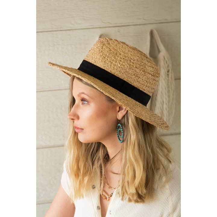NATURAL Straw Panama Hat for wholesale on Faire