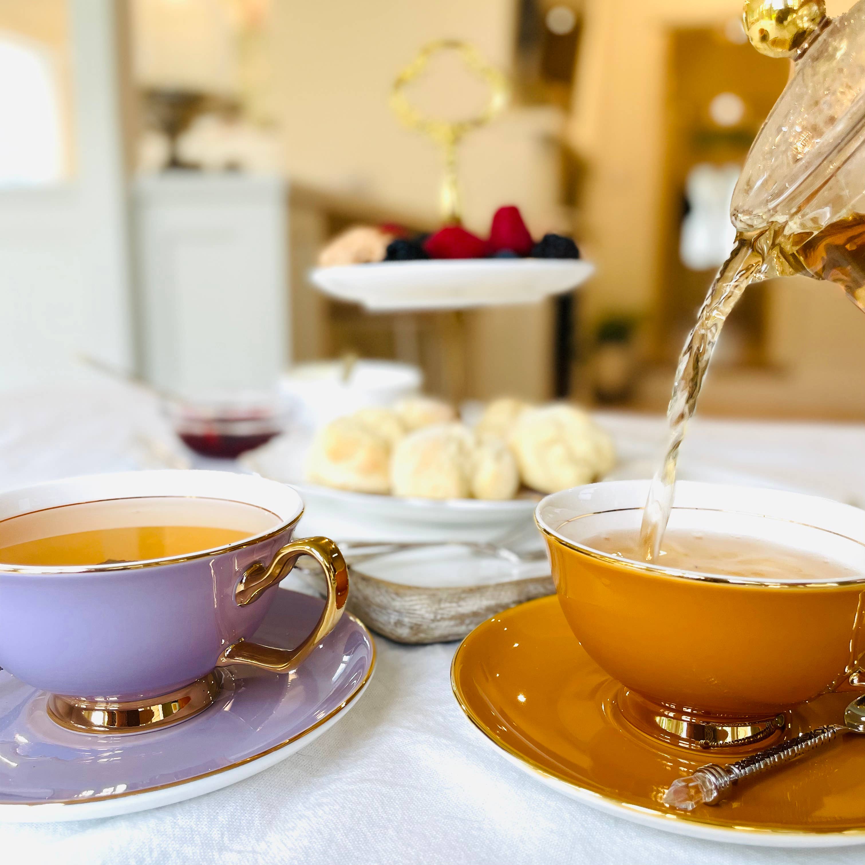 LyndalT - Wholesale Coffee/Tea Cup - Lavender Teacup and Saucer - 250mL3