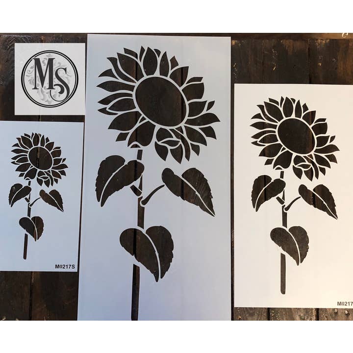 M0217 Tournesol #2 avec tige - 3 tailles pour la vente par Muddaritaville Studio