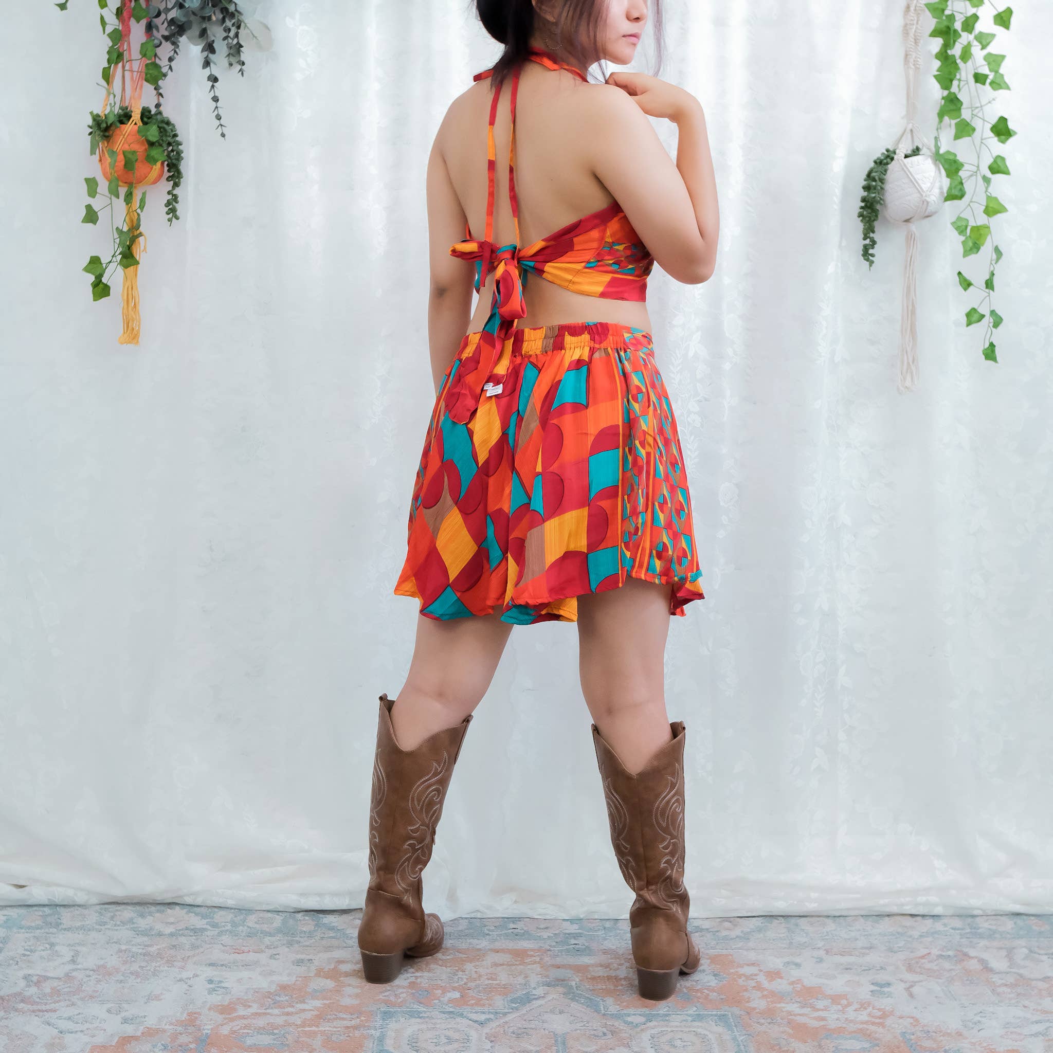 Karma Nepal Crafts – wholesale Top & short set (NOT loungewear) – Women’s – Boho Hippie Festival Two Piece Shorts with Halter Top4