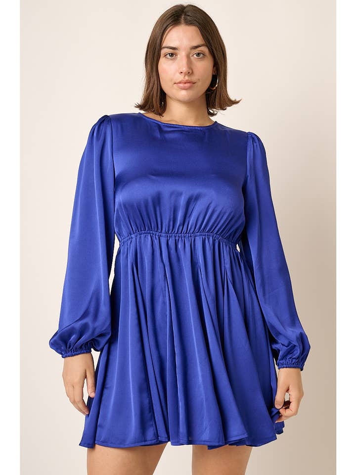 mittoshop - Wholesale Dress - Women's - PLUS SATIN CUT OUT BACK DETAIL MINI DRESS1