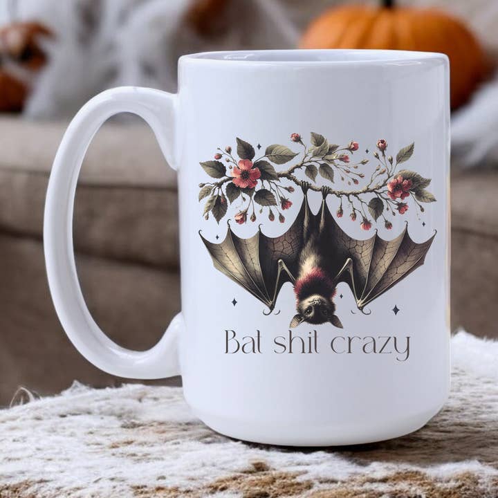 Bat Shit Crazy Mug for wholesale by Fuzzy Loon Designs