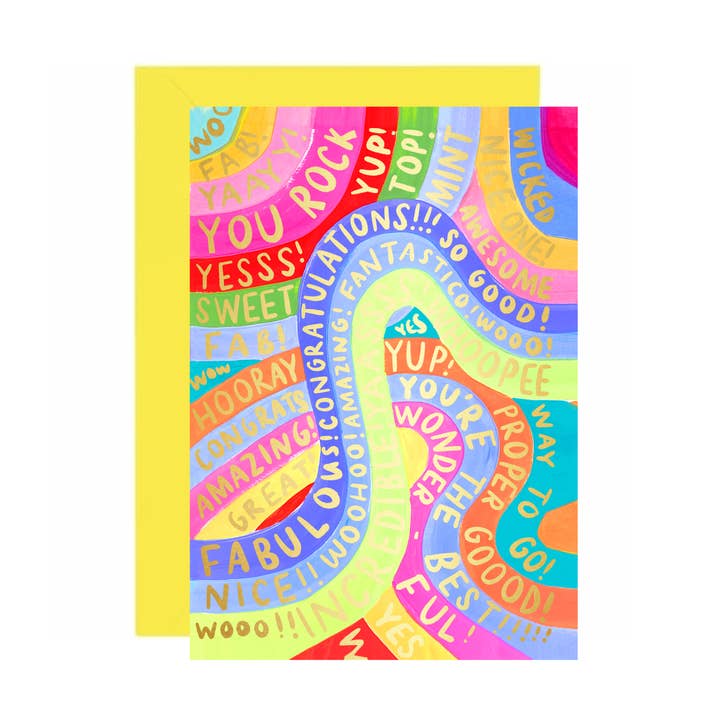 Carte « Félicitations Rainbow » pour la vente par Ickaprint