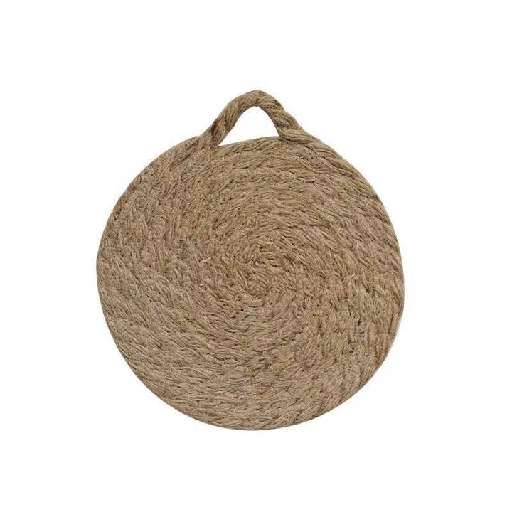 Fodory - Wholesale Trivet - Round Woven Natural Trivets with Handle8