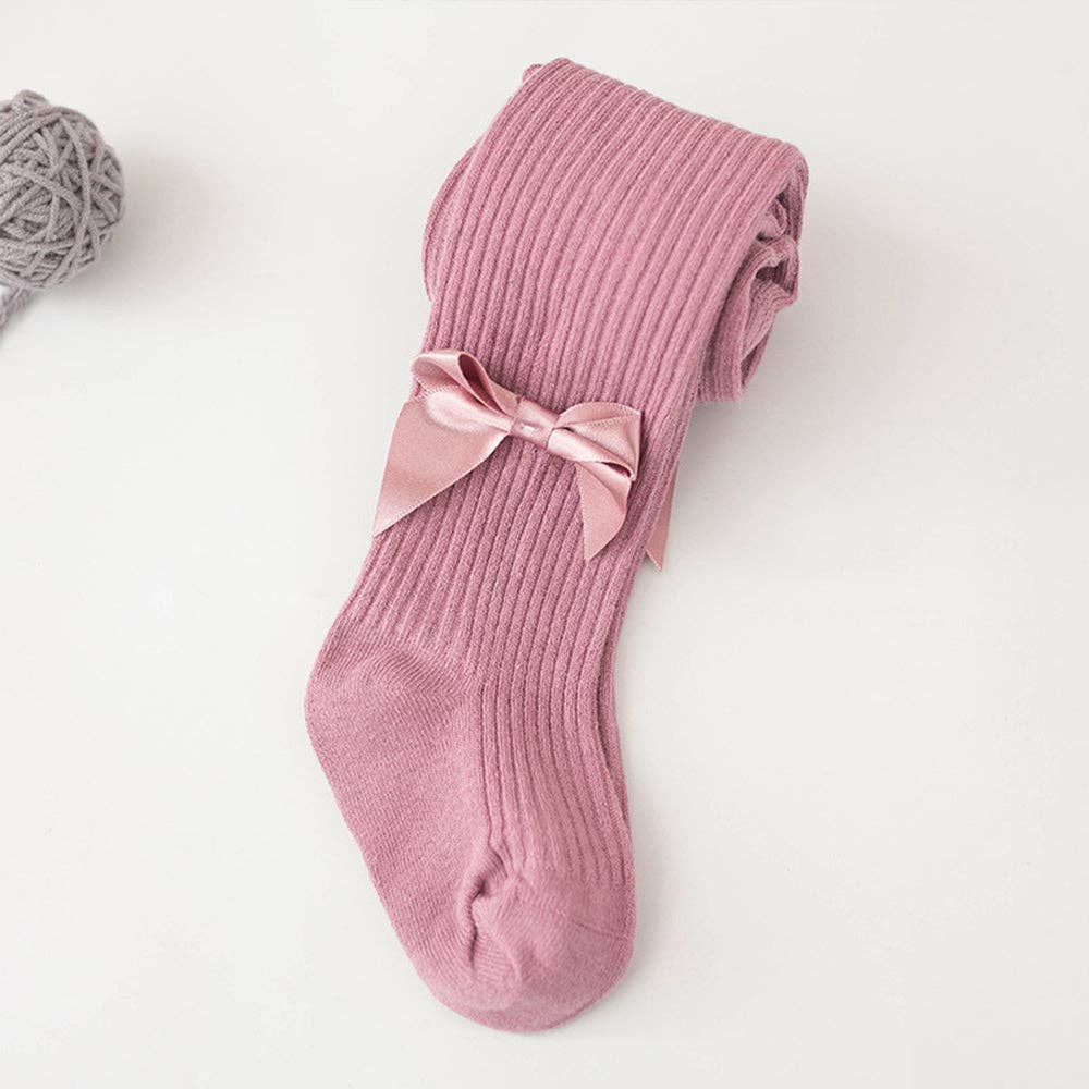PatPat – wholesale Tights - Barn – Baby/Toddler Bowknot Enfärgade Tights3