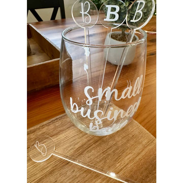 B4homemade, LLC - Wholesale Drink Stirrer - Swizzle Sticks - Custom Initial or Name