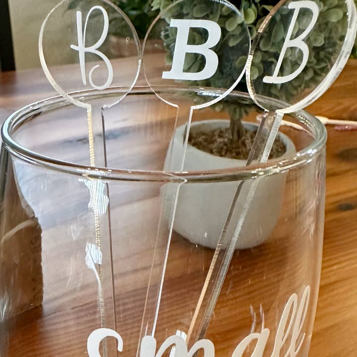 B4homemade, LLC - Wholesale Drink Stirrer - Swizzle Sticks - Custom Initial or Name0