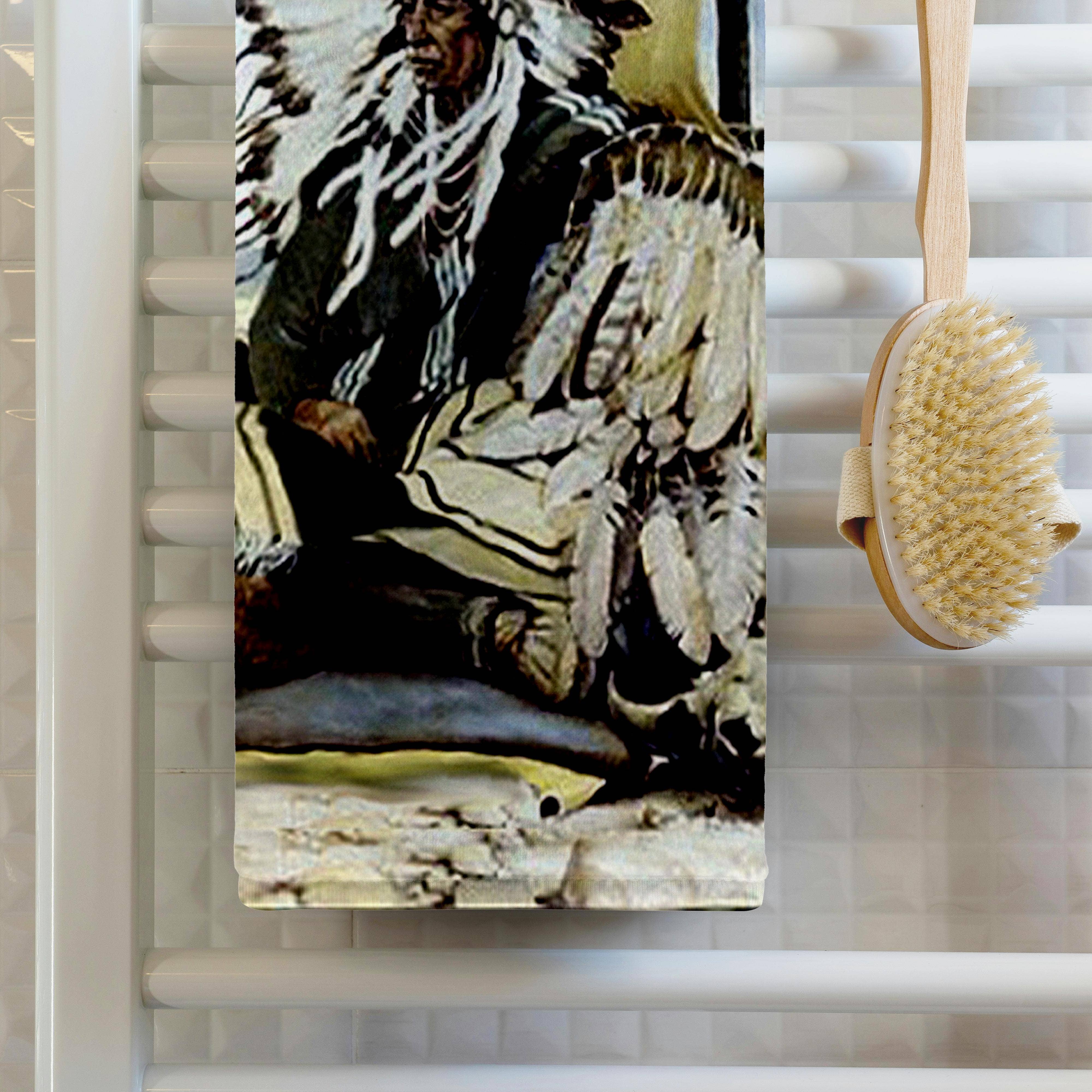 3dRose - Wholesale Bath Towel - 3dRose, Indian Chief, Towel1
