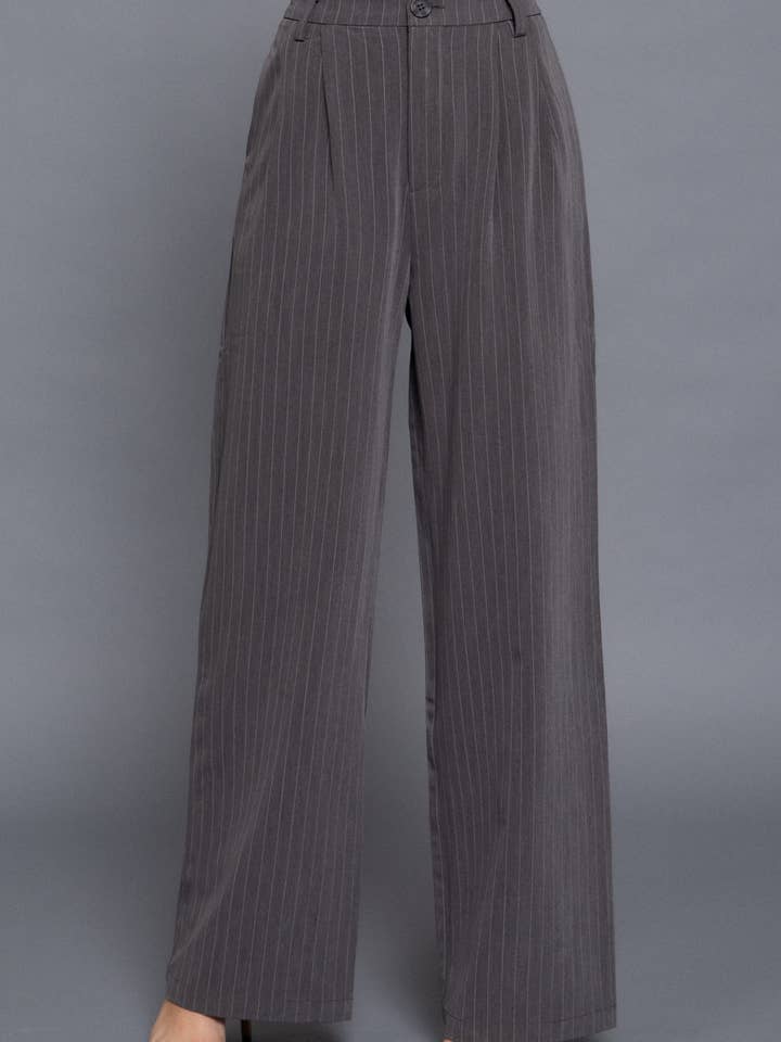 42POPS - Wholesale Pants - Women's - ".....Pin Stripe Woven Straight Pants1