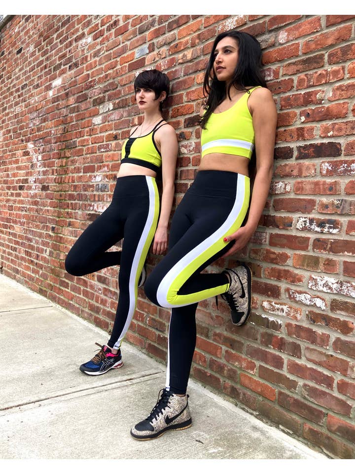 Wear Love More LLC - Wholesale Activewear Set - Women's - High Rise Matte Luxe Full Length Legging in Black Neon3