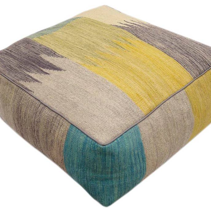 Eclectic Turkish Hand-woven kilim floor Cushionon for wholesale by Arshs Fine Rugs