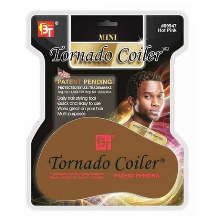 BT Mini Tornado Coiler Hair Brush Sponge 8mm Hole Hot Pink for wholesale by KT Supply