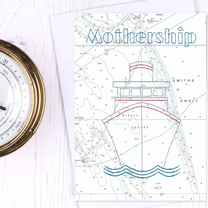 Mothership Greetings Card for wholesale by NaviStitch
