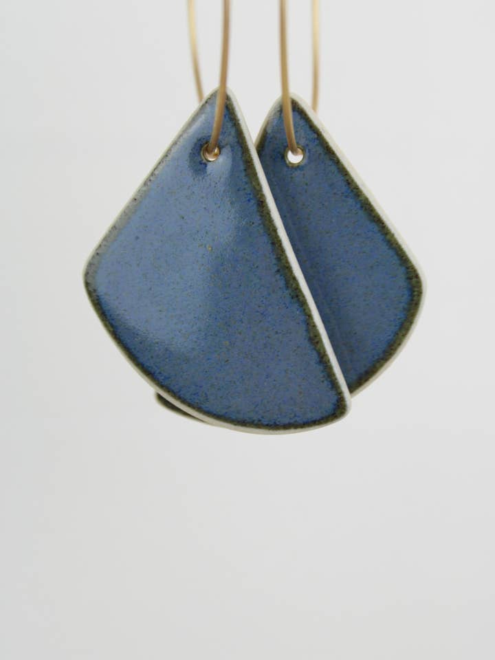 Earrings Stoneware | Finn + Denim Glaze for wholesale by Wishbone Pottery