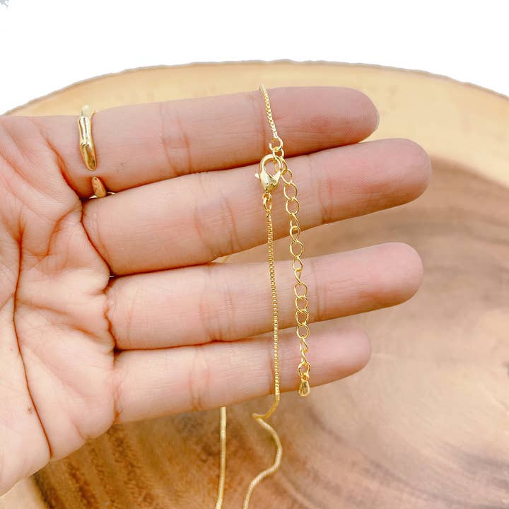 18' Ready to Wear Gold Square Box Link & Chain Necklace for wholesale by Beads Creation