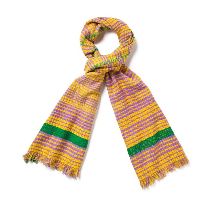 Yellow, Green and Lilac Wool Scarf for wholesale by SO JUST SHOP