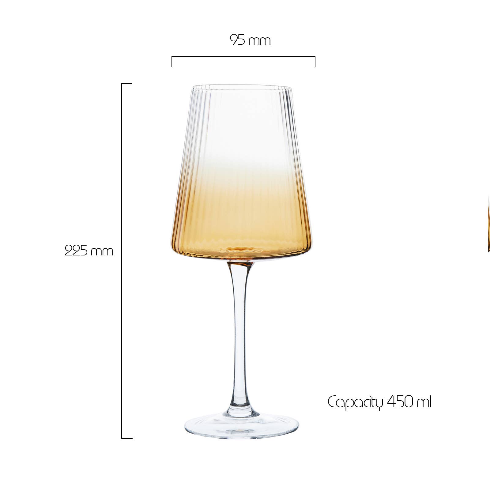 The DRH Collection BV - Wholesale Wine Glass - Set of 2 Empire Wine Glasses Amber5