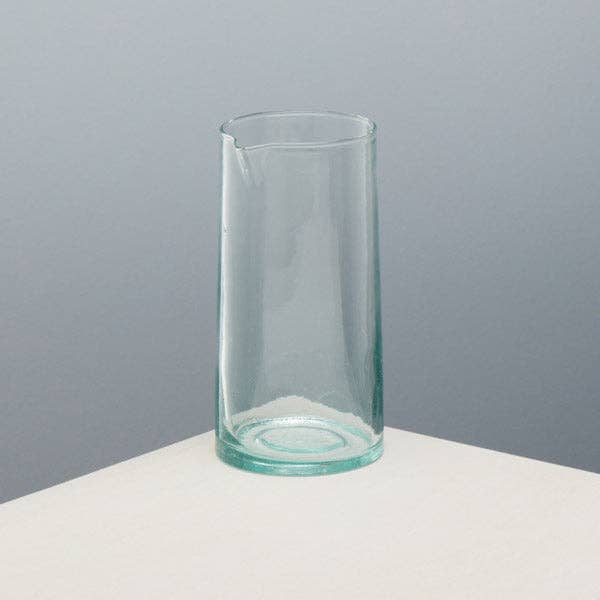 1 litre 100% recycled glass, handblown Carafe. for wholesale by The Atlas Works