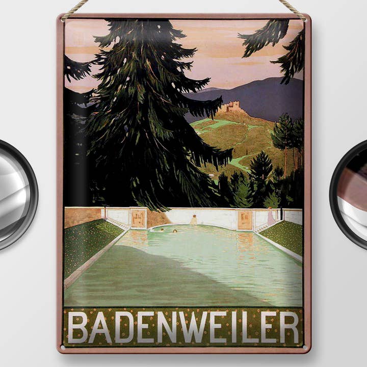 Femer - Wholesale Sign - Tin Sign Travel 30x40 cm Badenweiler Deco Sign1