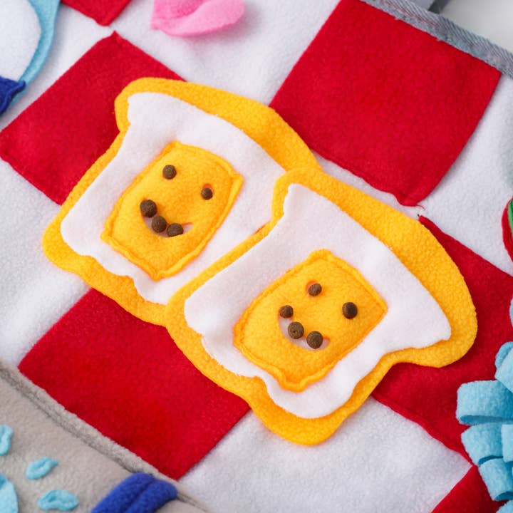 LUFTPETS - Wholesale Pet Mat - Dog - Red Bone Snuffle Mat for Dogs – 24" Squeaky Enrichment Toy5