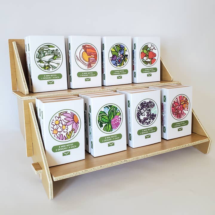 Little Green - Wholesale Gift Tag - Lotus & Daisy Mini Note Card Set of 8 Gift Tags5