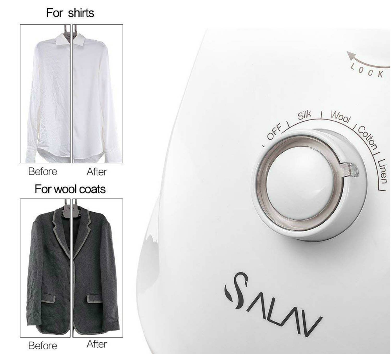 Salav-True & Tidy – Engroshandel Damper – SALAV GS24-BJ damper med rustfri dyse og 4 dampindstillinger6