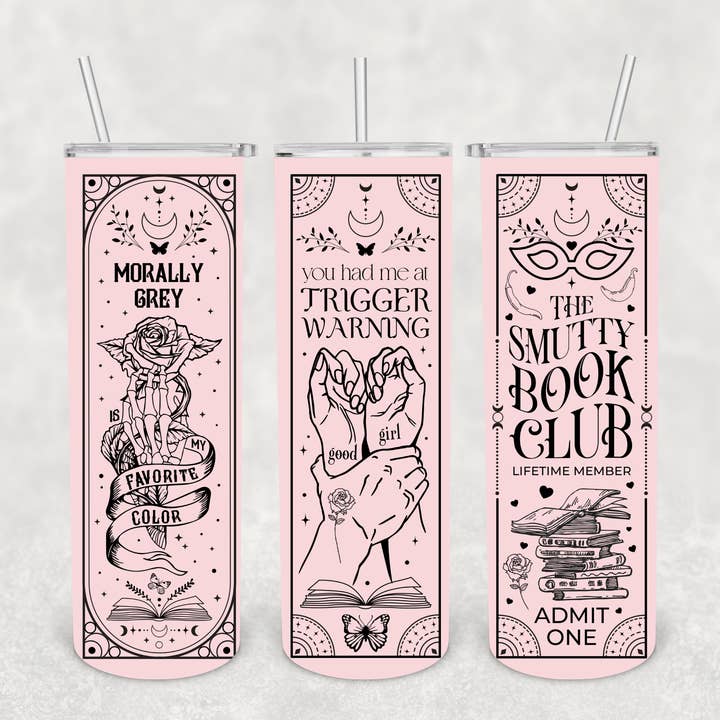 The Smutty Book Club 20oz Tumbler for wholesale by Knotted Gypsy Designs