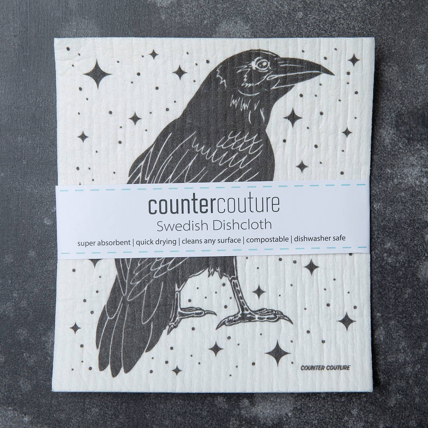 Counter Couture - Wholesale Theedoek/vaatdoek - Raven Zweedse Vaatdoek | Vogel Sponsdoek1