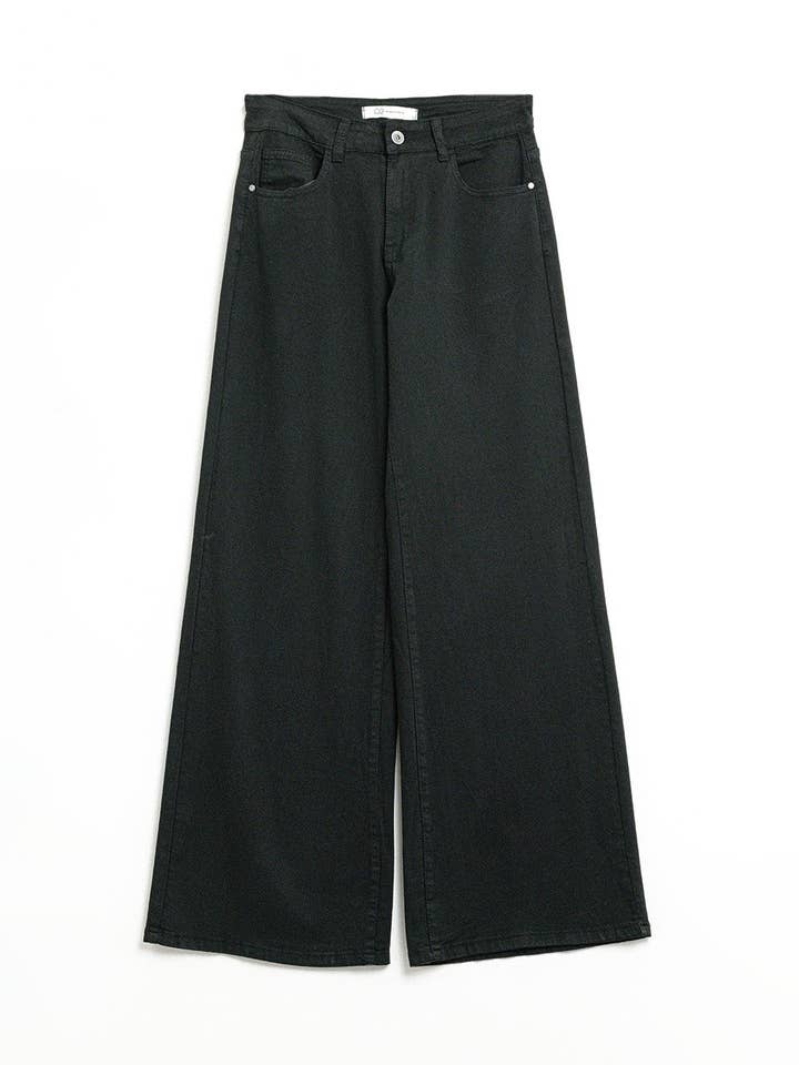 Black Straight Pants wide leg for wholesale by Q2—All Orders:Free Duties for the US,UK,and Canada