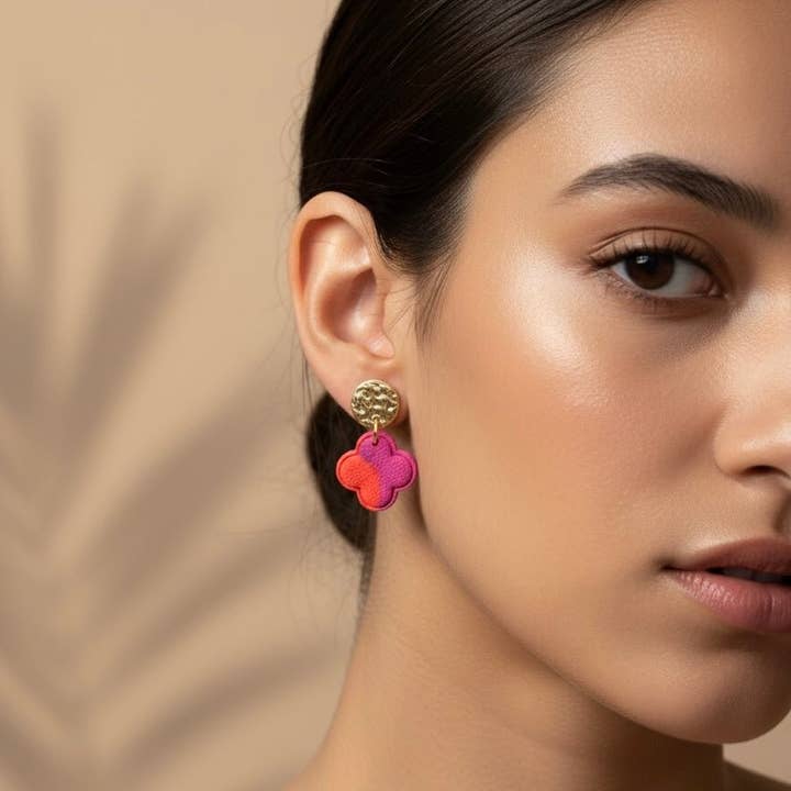 Amalfi - Handmade Orange and Fuchsia Four-Leaf Clover Earrings and other Purchase Wholesale gonfiabili mare. Free Returns & Net 60 Terms on Faire trending on Faire.