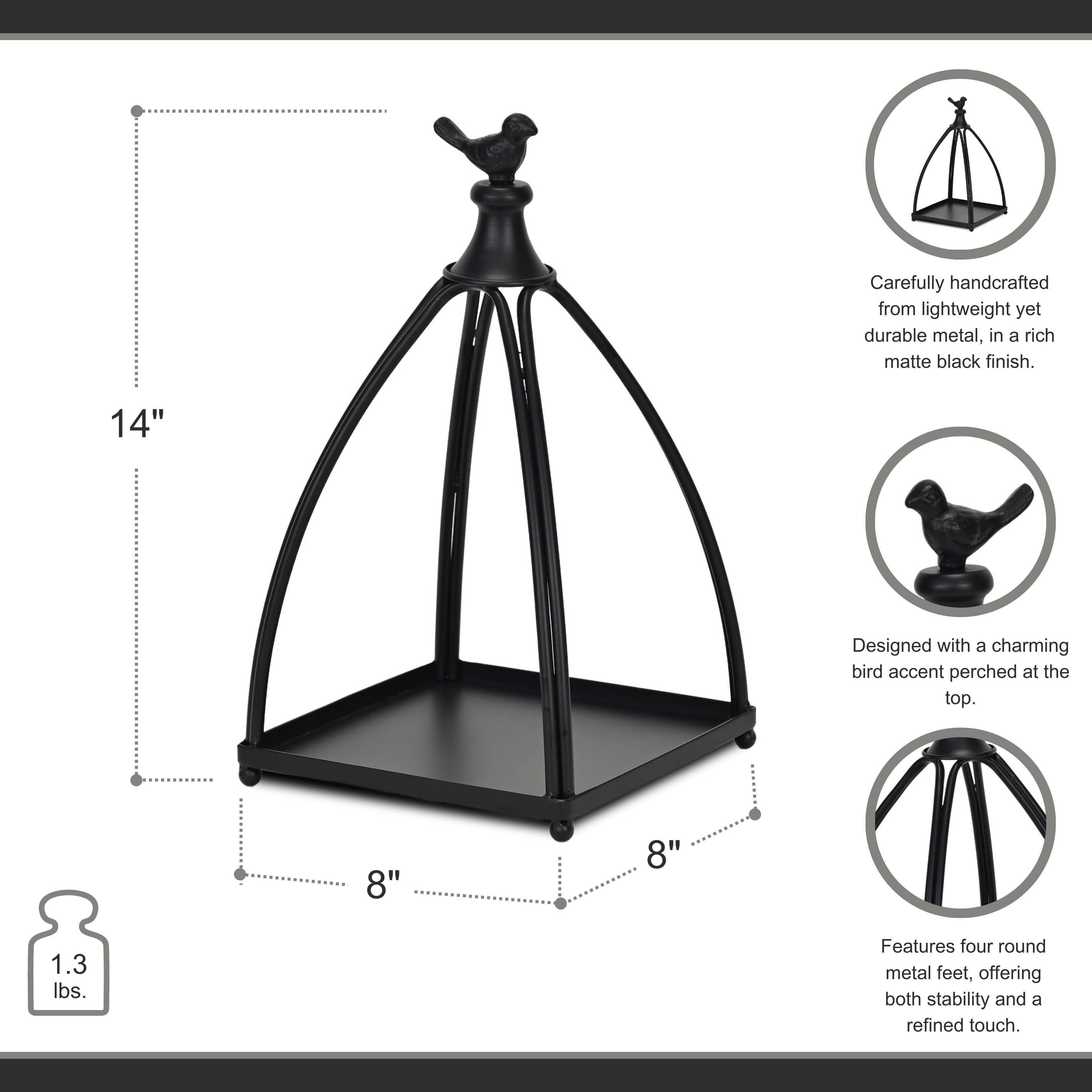 Cheungs Home Decor - Wholesale Lantern - Veldra Curved Mini Table Lantern & Bird Accent11