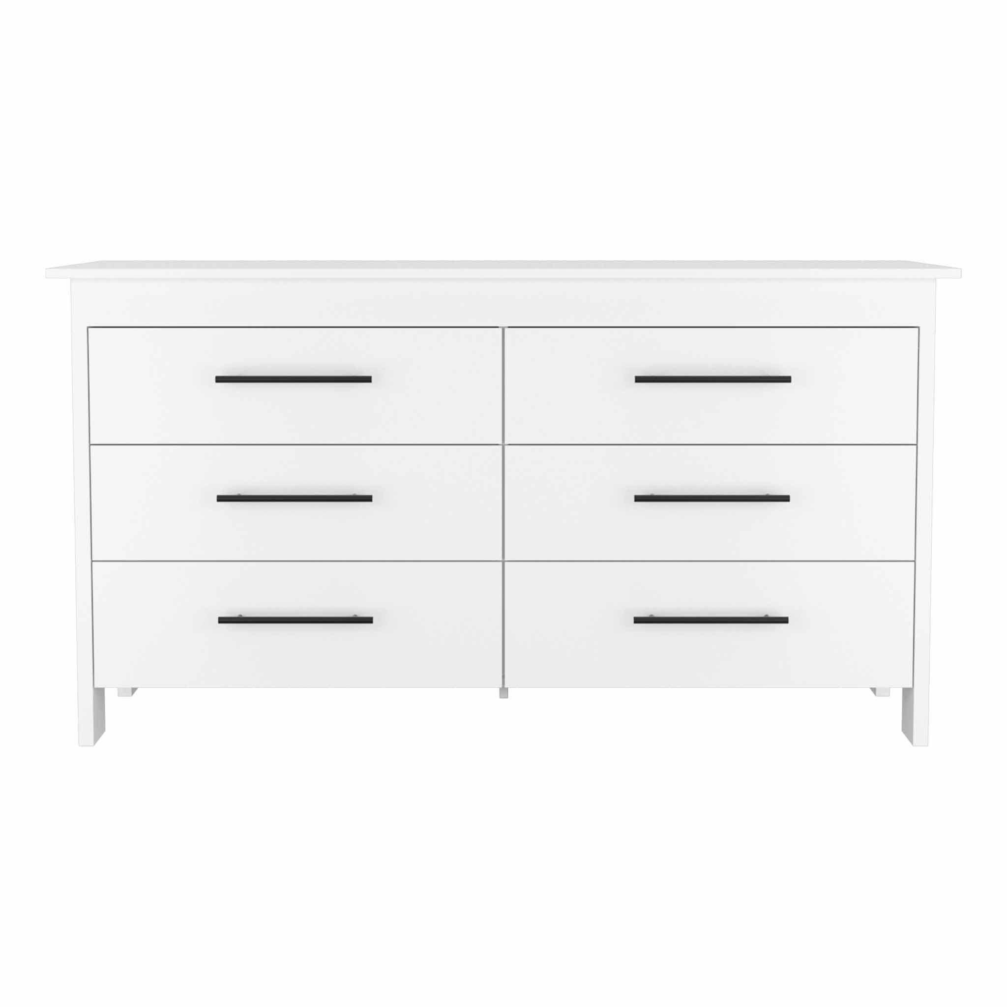 HomeRoots - Wholesale Bedroom Furniture - 59" White Six Drawer Double Dresser1