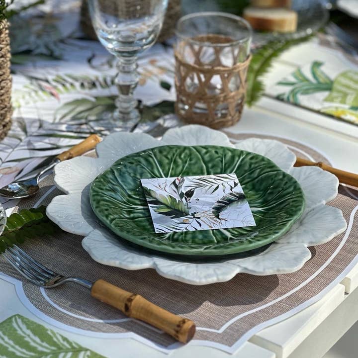 C SQUARED DESIGN - Wholesale Placemat - VINTAGE FRAME PINK BURLAP TEXTURE LOOK PLACEMAT3