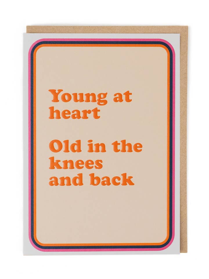 YOUNG AT HEART for wholesale by Cath Tate Cards