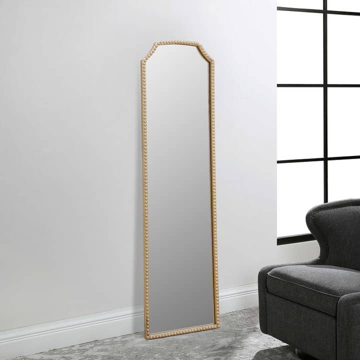 Cheungs Home Decor - Wholesale Floor Mirror - Nuvelle Arch Top Gold Metal Framed Floor Mirror | Studded6