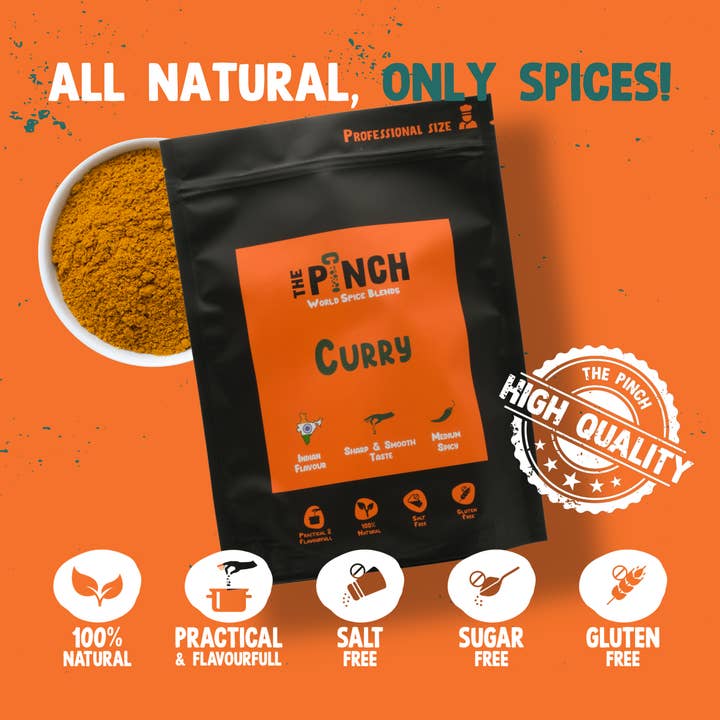 The Pinch - World Spice Blends - Wholesale Dried spice mix - Curry - 400g1