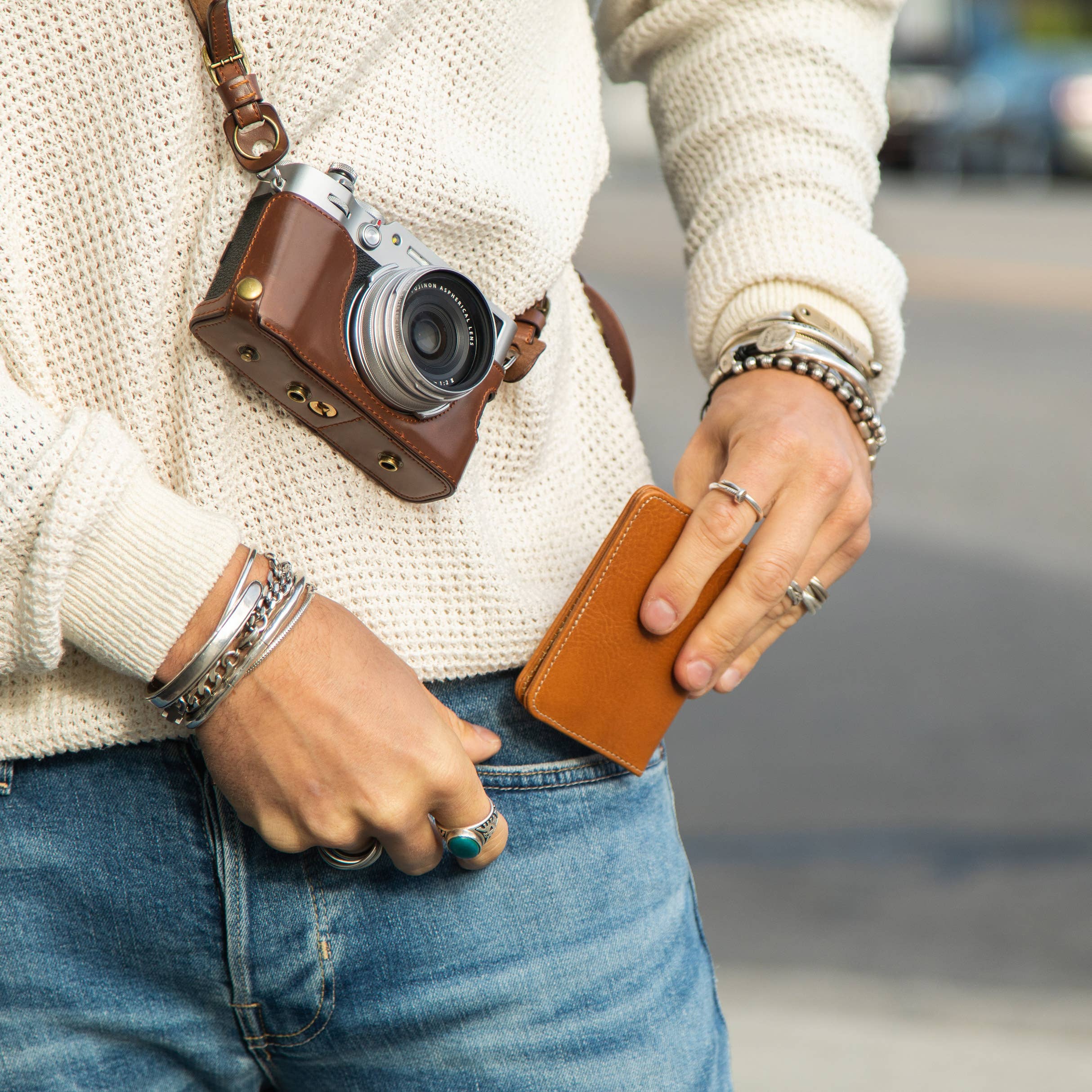 CASUPO - Vendita all'ingrosso Portafogli - Uomo - Regali per papà - Portafogli in pelle RFID - Uomo - Whiskey7