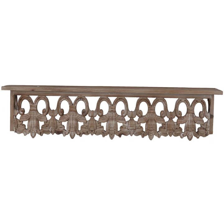 31.5x6x7.5" Thayne Wall Shelf, Medium - Brown for wholesale by A&B Home Group Inc.