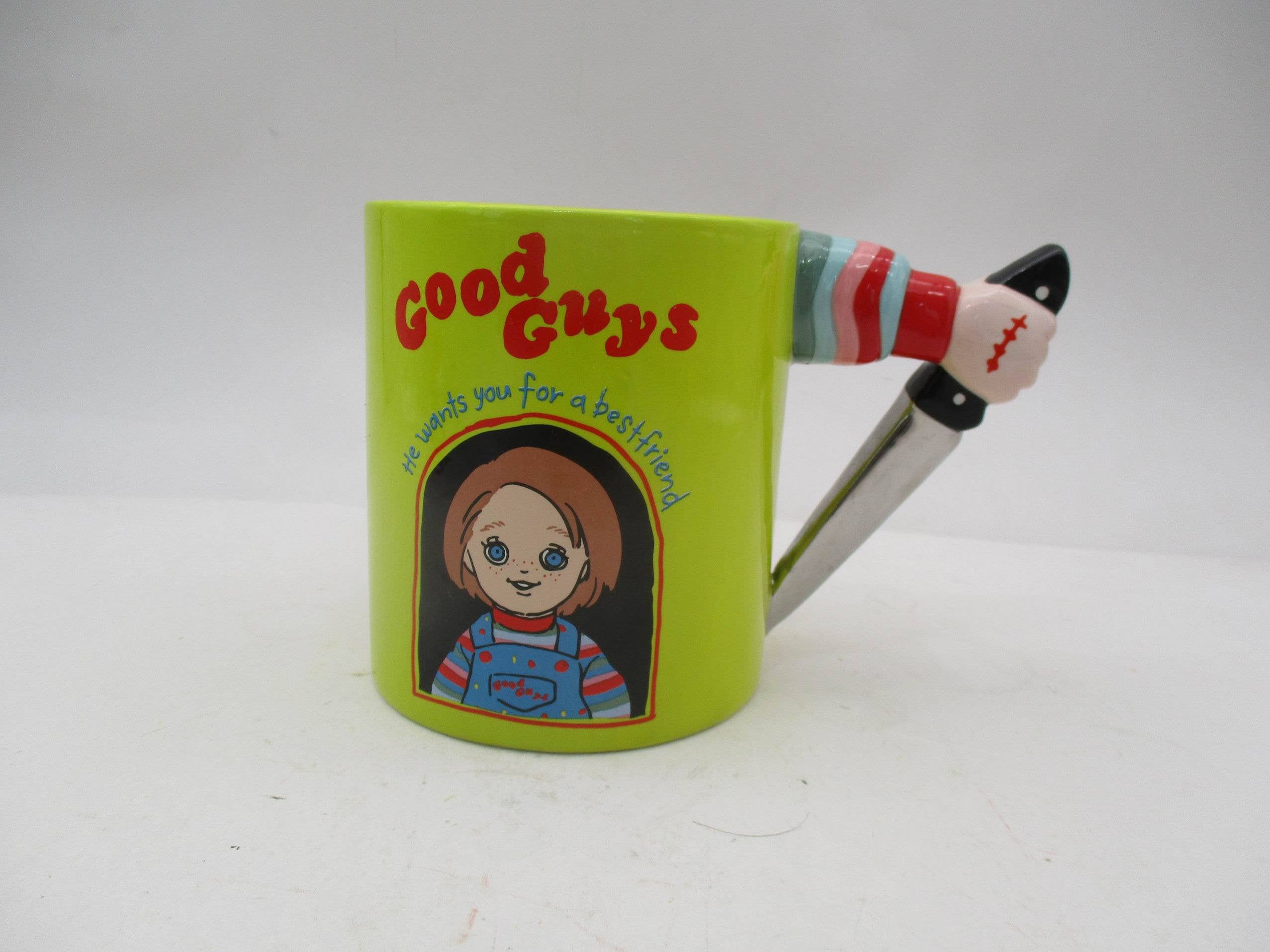 Silver Buffalo - Wholesale Coffee Mug - Chucky 2 Faces Electroplate 20oz Sculpted Handle Ceramic Mug1