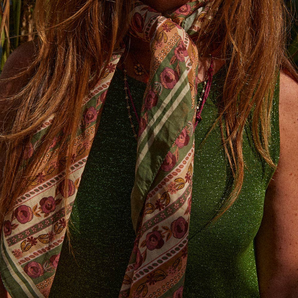 Gabrielle Paris - Vendita all'ingrosso Sciarpa - Donna - Sciarpa in voile di cotone Flores2